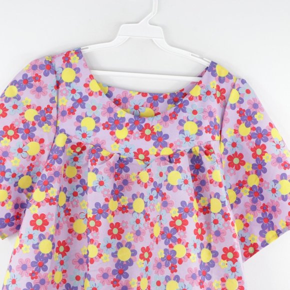 NOS Vintage 70s Floral Print MuuMuu Dress Large - Picture 4 of 11